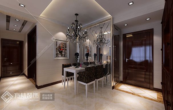 現(xiàn)代簡約餐廳角度1